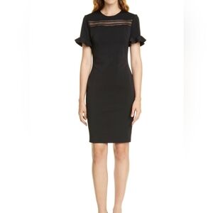 NWT TED BAKER SIZE:3 BLACK LACE PENCIL DRESS